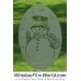 4" x 6" Oval Snow Lady | (Static Cling)