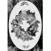 4" x 6" Oval Christmas Wreath | (Static Cling)