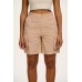 Avery - Cotton Cargo Shorts in Beige