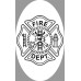 4" x 6" Fire Department Decal | (Static Cling)