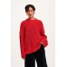 Amari - Oversized Knitted Sweater in Red