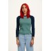 Avi - Long Sleeve Raglan Tee in Blue Varsity Block