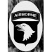 4" x 6" Oval Airborne Etched Glass Decal | (Static Cling)