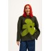 Amari - Oversized Knitted Sweater in Green Melanie Print