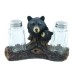 Wilcor Black Bear Log Salt And Pepper Holder