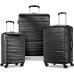 Samsonite Evolve SE Hardside Expandable Luggage with Spinners, Bass Black, 3PC Set (CO/M/L)