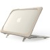 ProCase for MacBook Air 13 Inch Case 2020 2019 2018 Release A2337 M1 A2179 A1932, Heavy Duty Slim Hard Shell Protective Cover with Fold Kickstand for MacBook Air 13 Retina with Touch ID -Khaki