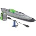 Sevylor QuickPak K5 24 Gauge PVC Polyester 1 Person Inflatable Kayak w/Hand Pump, Paddle, Double Lock Valves and Easy To Carry Backpack System, Gray